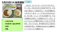 ５月20日（火）給食通信.pdfの1ページ目のサムネイル
