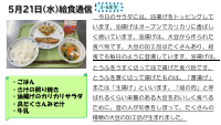 ５月２1日（水）給食通信.pdfの1ページ目のサムネイル