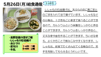 ５月26日（月）給食通信.pdfの1ページ目のサムネイル