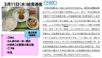 ３月11日（水）給食通信.pdfの1ページ目のサムネイル