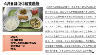 4月8日（水）給食.pdfの1ページ目のサムネイル