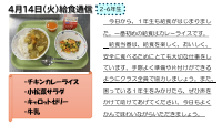 4月1４日（火）給食.pdfの1ページ目のサムネイル