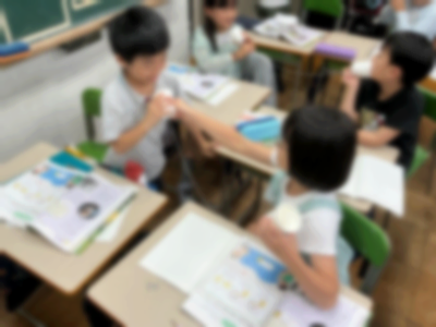 ３組理科　糸電話⑤